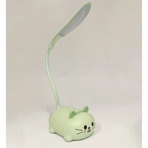 Cat Led Portable Mini Desk Lamp NiteLight Small‎ Kitten Green New in Box